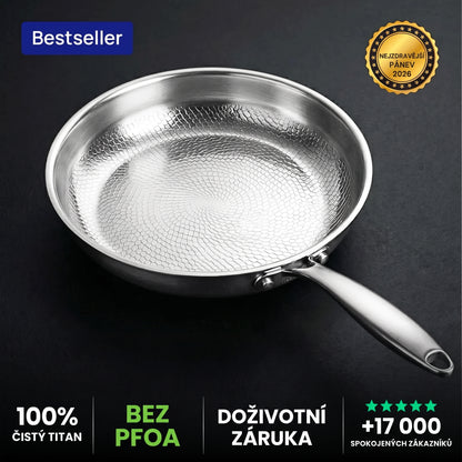 Pánev ze 100% čistého titanu pro kuchyni bez toxinů