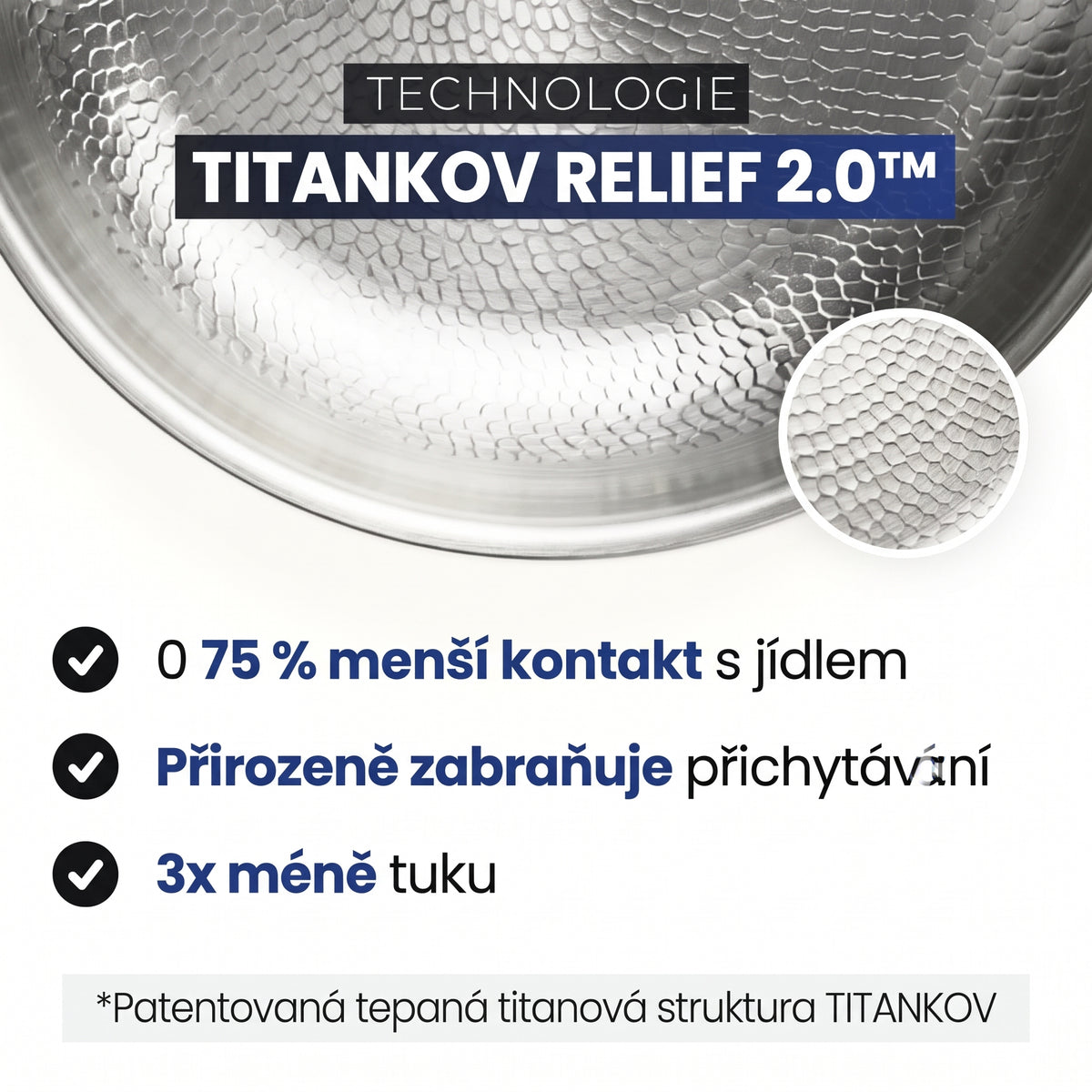 Pánev ze 100% čistého titanu pro kuchyni bez toxinů